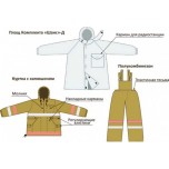 Плащ метализированный комплекта защитной экипировки пожарного-добровольца «Шанс»-Д